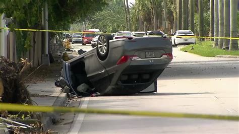 1 person dead, 1 hospitalized after fatal rollover car accident in South Miami Dade